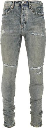 Purple P001 gerafelde jeans - Blauw