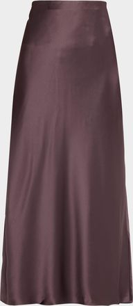 Reiss Saskia A-Line Satin Maxi Slip Skirt