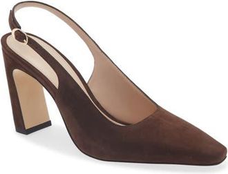 Stuart Weitzman Stassi Slingback Pump in Walnut at Nordstrom, Size 8.5