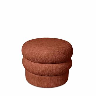 Koketto Home Puff tapizado en terracota