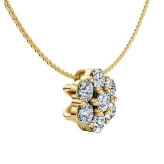 Pompeii3 1/2Ct Diamond Pendant Womens Necklace 14k Gold Lab Grown