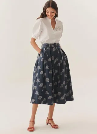 Exquise Thea Skirt in Indigo at Nordstrom, Size X-Small