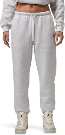 Nike Jordan Womens Brooklyn Fleece Pants - Birch Heather/Black Size XL