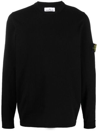 Stone Island Black Logo Badge Sweater