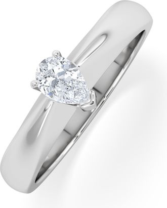 The Diamond Store Naomi Pear Cut Lab Diamond Engagement Ring 0.33ct H/SI in 925 Silver