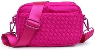 Sol and Selene Inspiration - Woven Neoprene Crossbody Bag in Fuchsia at Nordstrom