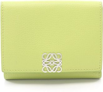 Loewe Green Leather Wallet (Tri-Fold) (Pre-Owned)