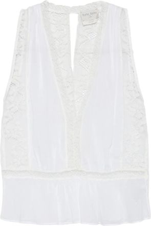 Forte_Forte Top Voile Co/Se E Pizzo