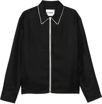 Jil Sander Camicia con zip - Nero
