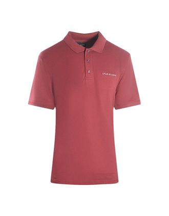 Lyle & Scott Mens Lyle & Scott Plain Embroidered Logo Fletcher Burgundy Polo Shirt - Size: 36