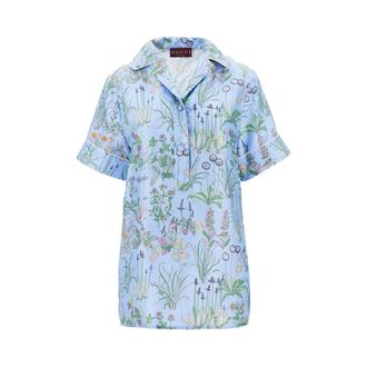Gucci Floral print silk twill shirt Woman 40