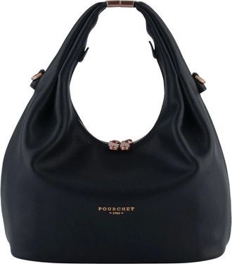 Pourchet Tassen, Dames, Blauw, ONE Size, Leer, Arche Handbag