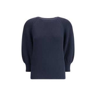Ella Blue Merino Wool Womens Sweater