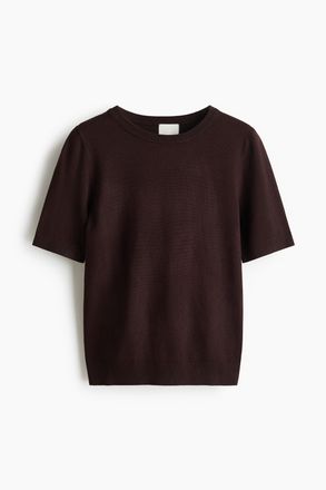 H&M Feinstrickshirt - Brown
