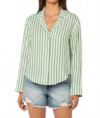 Velvet Heart Benny Blouse In Green Foliage