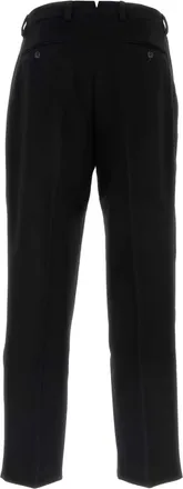 VTMNTS Mens Wool Felt Trousers Black