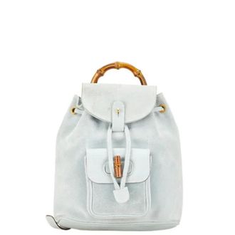 Gucci Pre-owned Backpacks, female, Blue, Size: ONE SIZE Pre-owned Leather gucci-bags