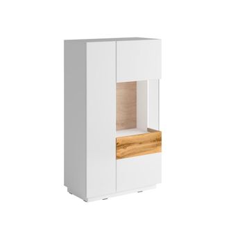 Petits Meubles Vajillero 2 puertas apertura por la paneles de aglomerado blanco