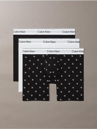 Calvin Klein Mens Icon Cotton Stretch 3-Pack Boxer Brief - Black - XL