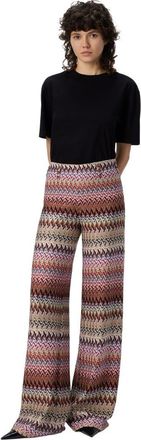 Missoni Flare Pants With Zigzag Pattern in Multicoloured at Nordstrom, Size 40 It