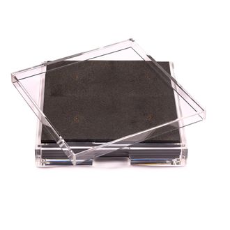 Posh Trading Company Placebox Clear - Faux Shagreen Chocolate in Brown | Size: 6 Pack