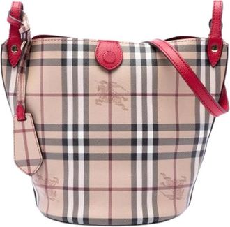 Burberry Pre-owned Lorne Bucket Bag - Dames - Vintage Tas - Beige - ONE Size - Leer - Vintage