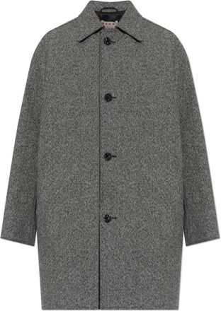Marni Single-Vent Coat - Heren - Mantel - Grijs - M - Katoen - Jassen
