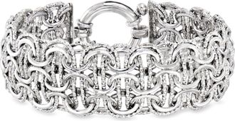 Ross-Simons Rhodium-Plated Woven-Link Bracelet