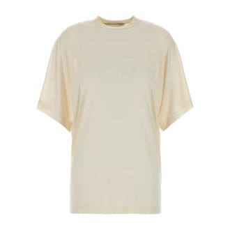 Carven T-Shirts, female, White, XS, Silk Oversize T-Shirt