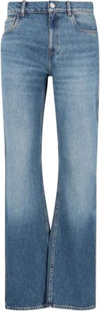 Coperni High-Waisted Light Blue Straight-Leg Jeans