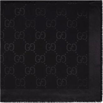 Gucci Sjaal met jacquard - Zwart