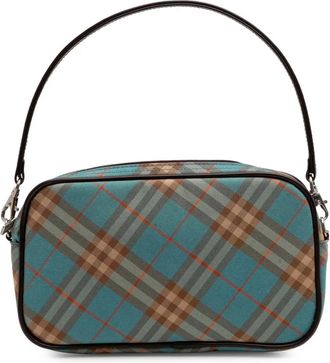 Burberry 2018-2023 Nova Check Canvas Pochette handbag - women - Calf Leather/Canvas - One Size - Blue
