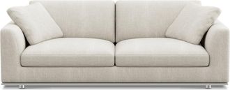 Castlery Hamilton Sofa Customized, Performance Linen Weave, Sand, Spill Resistant, Removable Covers for Castlery Sofas