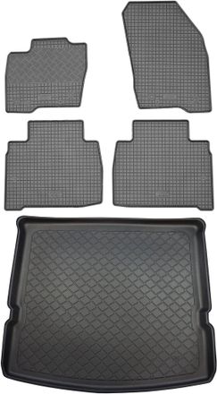OEM Ford S-max Ii Van (5 Puertas) Desde 09.2015 Set - Alfombrillas De Goma Para Coche + Alfombrilla Para Maletero