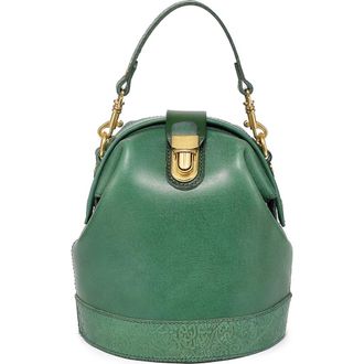 OLD TREND Doctor Bucket Leather Crossbody Bag in Green at Nordstrom Rack