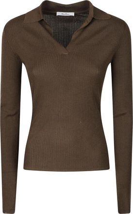 Max Mara Polo Shirt - Dames - Polos - Bruin - M - Tops