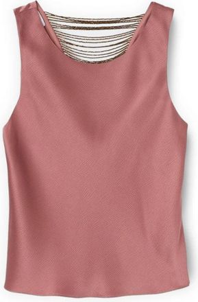 Motivi Tops, Dames, Roze, XS, Satijn, Sleeveless Tops
