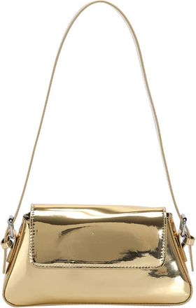 Generic PU Leather Commute Bag Women Ladies Tote Bags Fashion Portable Exquisite Solid Color Female Satchel (Gold)