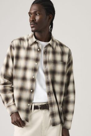 Levi's Sobrecamisa Duboce Boxy - Hombre - 2XL - Marr&oacute;n / James Plaid Vintage Khaki