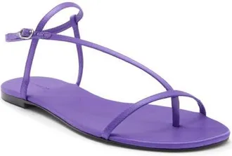 Reformation Pina Flat Sandal in Purple Satin at Nordstrom, Size 6.5