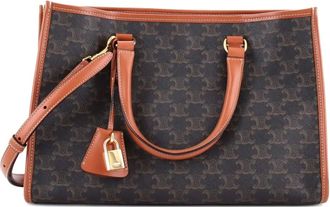 Celine Horizontal Cabas Triomphe canvas shopper - Bruin