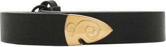 Burberry B Shield Thin Leather Belt, Size Medium