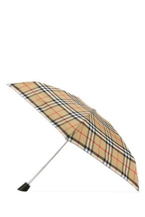 Burberry Womens Embroidered Fabric Umbrella Sand Ombrelli