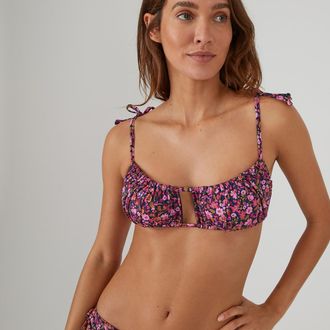 La Redoute Collections Bikini-BH met bloemenprint, bustiermodel