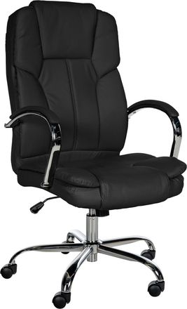 Clp Silla de oficina giratoria regulable en Simil cuero Negro