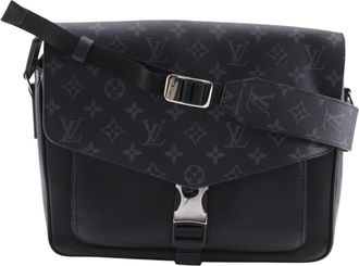 Louis Vuitton Taigarama Black Taigarama Monogram Eclipse Shoulder Bag (Pre-Owned)