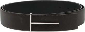 Tom Ford Grain Leather Slim T Reversible Belt - Heren - Riemen - Bruin - 95 CM - Leer - Accessoires