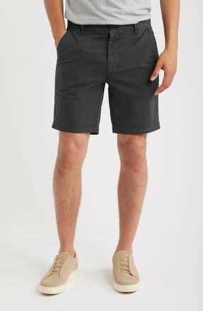 AG - Adriano Goldschmied Wanderer Slim Fit Flat Front Stretch Seersucker Shorts in Sulfur Dark Coal at Nordstrom, Size 40