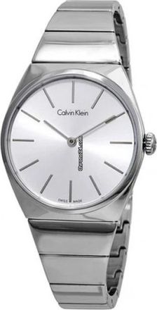 Calvin Klein Elegante Zilveren Quartz Horloge - Heren - Horloges - Grijs - ONE Size - Accessoires