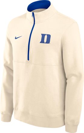 Nike Duke Primetime Primary Logo Nike Mens College 1/2-Zip Crew in Brown | 02JW0BP1DU-G24